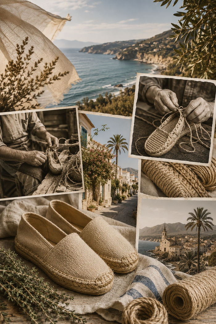 Artisan crafting espadrilles